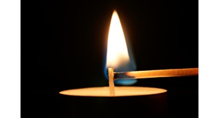 match lights a candle
